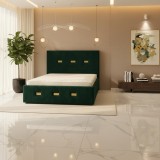 Pat Tapitat Rhea Verde Catifea Premium Scrie-ne pentru detalii