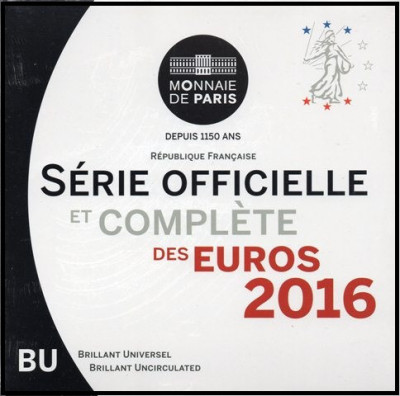 FRANTA 2016 - Set monetarie 1 cent-2 euro - FOLDER/ BU / sigilat foto