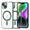 Husa MagSafe pentru Apple iPhone 14, Techsuit, Luxury Crystal, Verde Inchis
