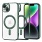 Husa MagSafe pentru Apple iPhone 14, Techsuit, Luxury Crystal, Verde Inchis