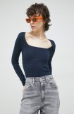 Abercrombie &amp; Fitch pulover femei, culoarea albastru marin
