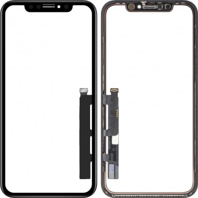 Touchscreen Forward Guard OCA pentru Apple iPhone XR, Versiune IC, Negru foto