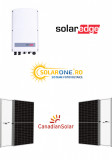 Kit sistem fotovoltaic 6 kW Trifazat, invertor SOLAREDGE si 16 panouri Canadian Solar 410 W