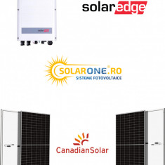 Kit sistem fotovoltaic 6 kW Trifazat, invertor SOLAREDGE si 16 panouri Canadian Solar 410 W