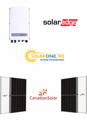Kit sistem fotovoltaic 6 kW Trifazat, invertor SOLAREDGE si 16 panouri Canadian Solar 410 W foto