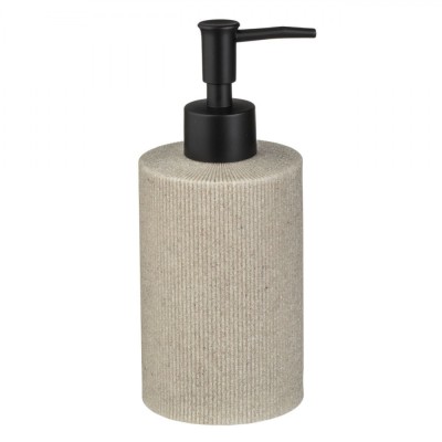 Dozator Săpun Lichid, Model Dungi Reliefate, Capacitate 350ml, Bej foto