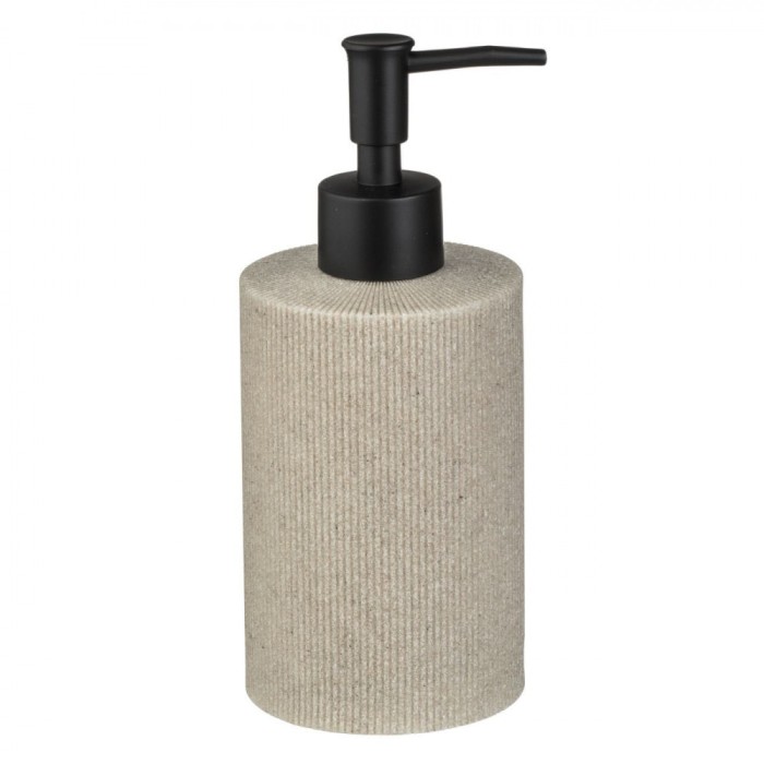 Dozator Săpun Lichid, Model Dungi Reliefate, Capacitate 350ml, Bej