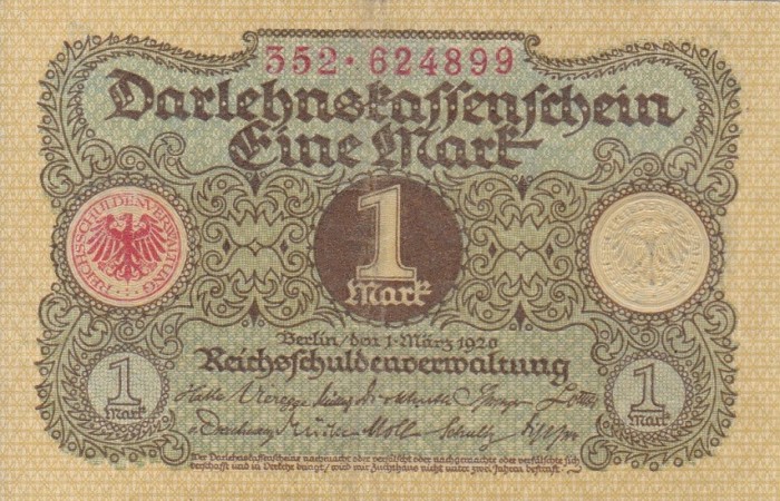 GERMANIA 1 marca 1920 XF+!!!