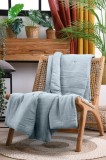 Cumpara ieftin Patura Coline 125x150cm, Culoare Bleu, 100% Bumbac