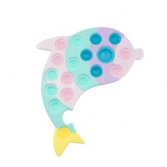Jucarie senzoriala antistres, simple dimple, delfin, macarons,flippy