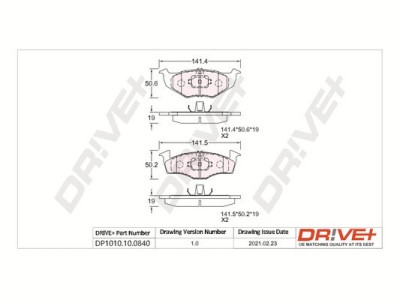 Dr!ve+ DP1010.10.0840 set placute frana,frana disc foto