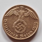 Germania Nazista 1 reichspfennig 1939/J Hamburg bronz