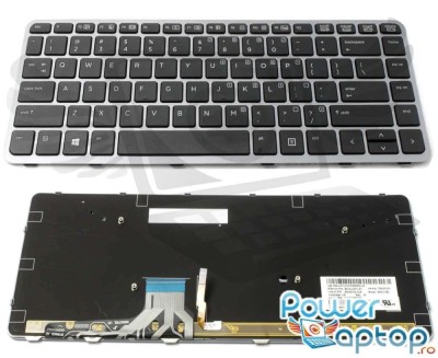 Tastatura HP Gri EliteBook Folio 1040 G2 rama iluminata backlit foto