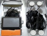 Senzori Parcare cu Display Digital LED, 4 Senzori, Alarma Acustica Ajustabila, Detectie 0.3-2m, Argintiu/Albastru/Rosu/Alb/Negru