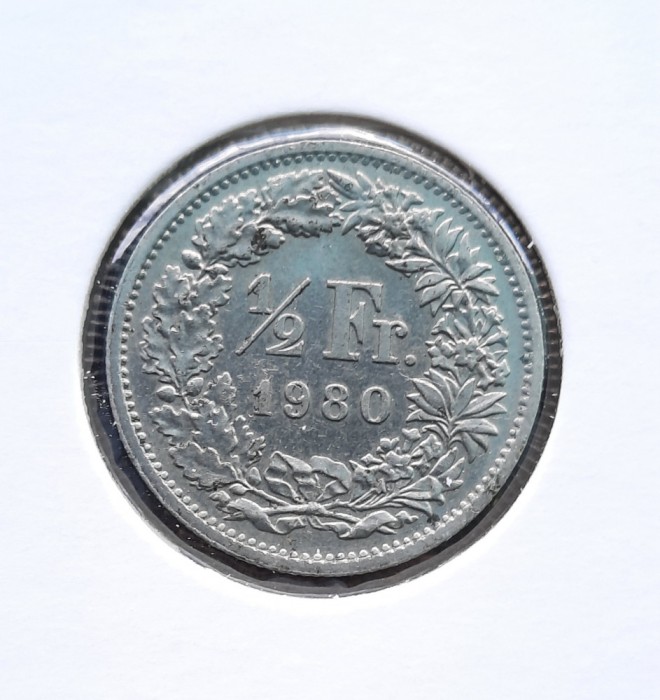 1/2 Franc 1980, Elvetia - G 4532