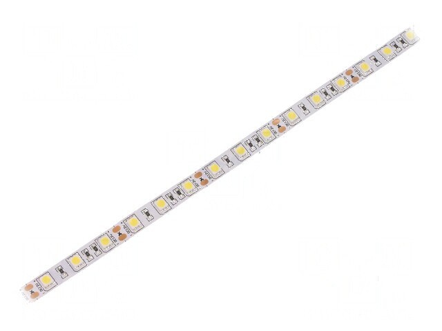 Bandă LED alb rece 5050 12V 60 LED/m 10mm PCB alb IP20