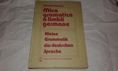 EMILIA SAVIN - MICA GRAMATICA A LIMBII GERMANE foto