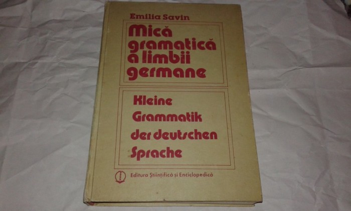 EMILIA SAVIN - MICA GRAMATICA A LIMBII GERMANE