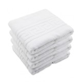 Set 4 prosoape Greek Hotel Supplier, 90x140 cm, bumbac 100% 550 GSM, alb