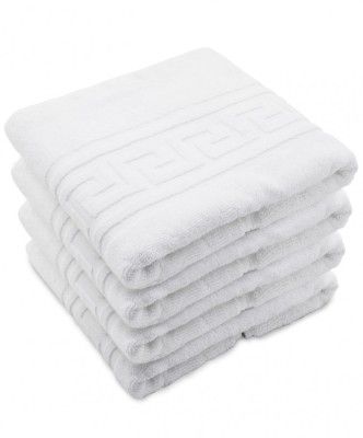 Set 4 prosoape Greek Hotel Supplier, 90x140 cm, bumbac 100% 550 GSM, alb foto