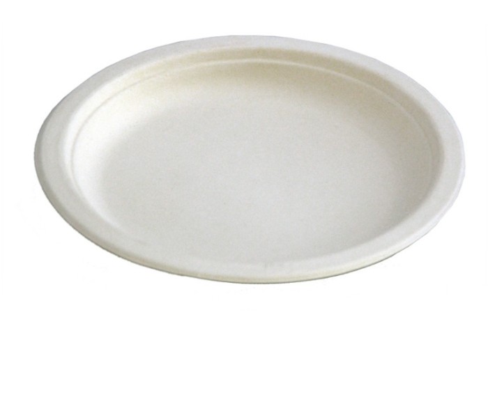 Farfurii plate unica folosinta biodegradabile cf standard EN13432, 25 cm, 50 buc set