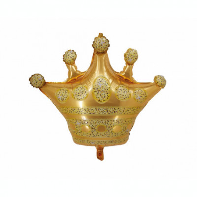 Balon folie model Crown (coroana) 66 x 53 cm auriu foto
