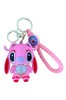 Breloc figurina Lilo &amp; Stitch, roz, cu lumini colorate, 8cm