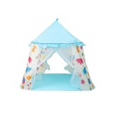 Cort de joaca pentru copii, 125x90x125 cm, culoare bleu