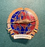 Insigna aviatie comerciala Romania comunista 7000000km de zbor