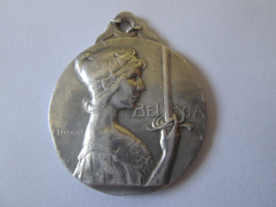 Belgia,medalie argint:Clubul turistic La Hestre 30 ani 1882-1912 foto