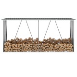 Cumpara ieftin Șopron depozitare lemne antracit 330x84x152 cm oțel galvanizat