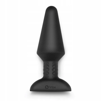 Plug anal cu telecomandă - B-Vibe Rimming Plug XL Black foto