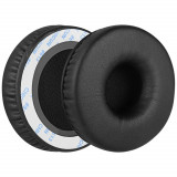 Set 2 bureti de schimb pentru casti Sony MDR-XB650 BT / XB550AP / XB450AP, On-Ear - Negru - Spuma cu memorie - Piele ecologica