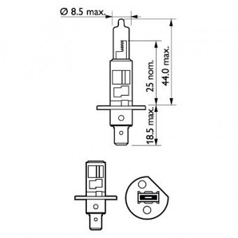 SET 2 BECURI FAR H1 55W 12V X-TREME VISION PRO150 PHILIPS foto