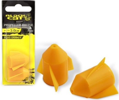 Black Cat Propeller Rattle Rotates Catfish Accessories, Fluo Orange, 2.4cm, 2buc/pac foto