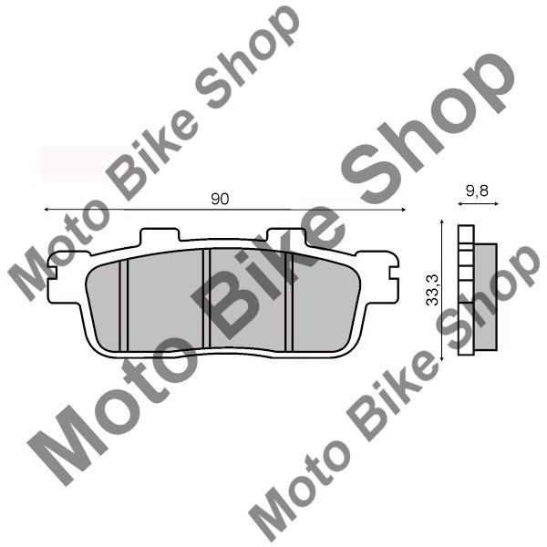 MBS Placute frana sinter Downtown 125I spate, Cod Produs: 225102763RM