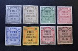 Germania Al Treilea Reich 1938 Seria Oficială de Serviciu "Frei durch Abl&ouml;sung Nr. 21" (Set Complet de 8 Mărci Poștale MNH / Franco de Serviciu) - FD1