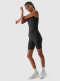 Colanți de ciclism din materiale reciclate pentru femei - negri, 4F Sportswear