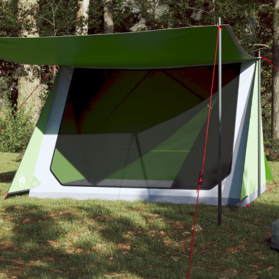 vidaXL Cort de camping pentru 2 persoane, verde, impermeabil foto