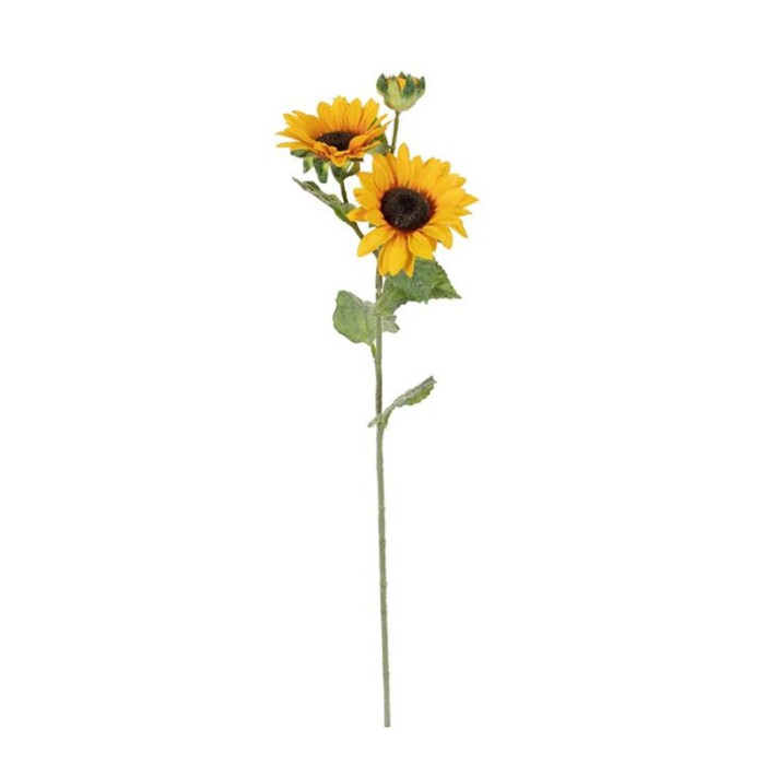 Floare decorativa artificiala, Floarea Soarelui, Galben, 62 cm, ATU-087685