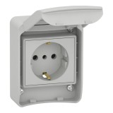 Priză Industrială Schneider Electric PratiKa IP65 2P+E 10/16A 250V cu capac