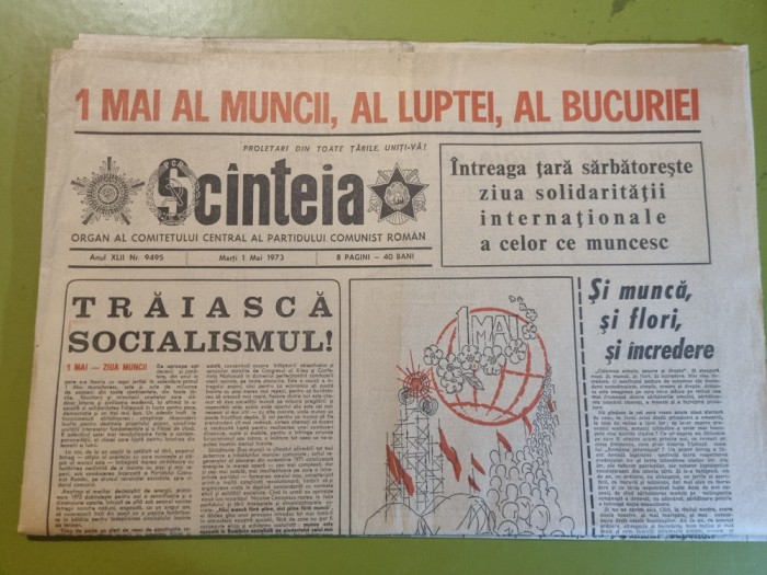 scanteia 1 mai 1973 - ziua muncii