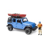 Cumpara ieftin Bruder Jeep Wrangler Rubicon Unlimited cu caiac si figurina