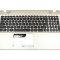 Tastatura Laptop Asus X540SA-XX170D Neagra Layout UK-US Cu Palmrest Auriu Fara Iluminare