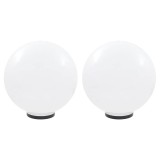 Lampi glob cu LED, 2 buc., 50 cm, PMMA, sferic