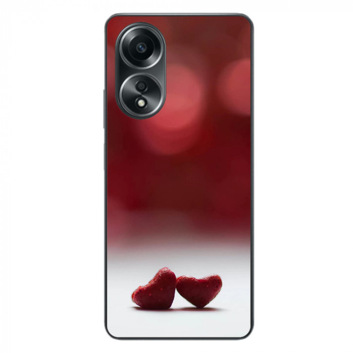 Husa compatibila cu Oppo A58 4G Silicon Gel Tpu Model Little Hearts