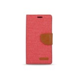 Husa Pentru SAMSUNG Galaxy J1 2016 - Denim Canvas TSS, Rosu