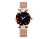 Ceas de dama Magnet Starry Sky Quartz Wristwatch Gold, Analog, Inox