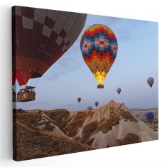 Tablou peisaj cu baloane cu aer cald Tablou canvas pe panza CU RAMA 20x30 cm