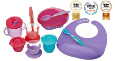 Set de inceput pentru hranirea bebelu?ului violet Vital foto